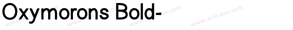 Oxymorons Bold字体转换
